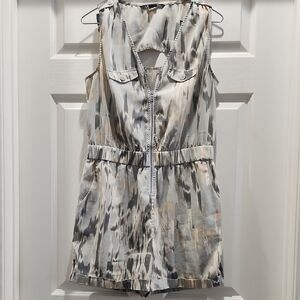 Armani Exchange Abstract Print Jumpsuit - Black, Gray, Cream